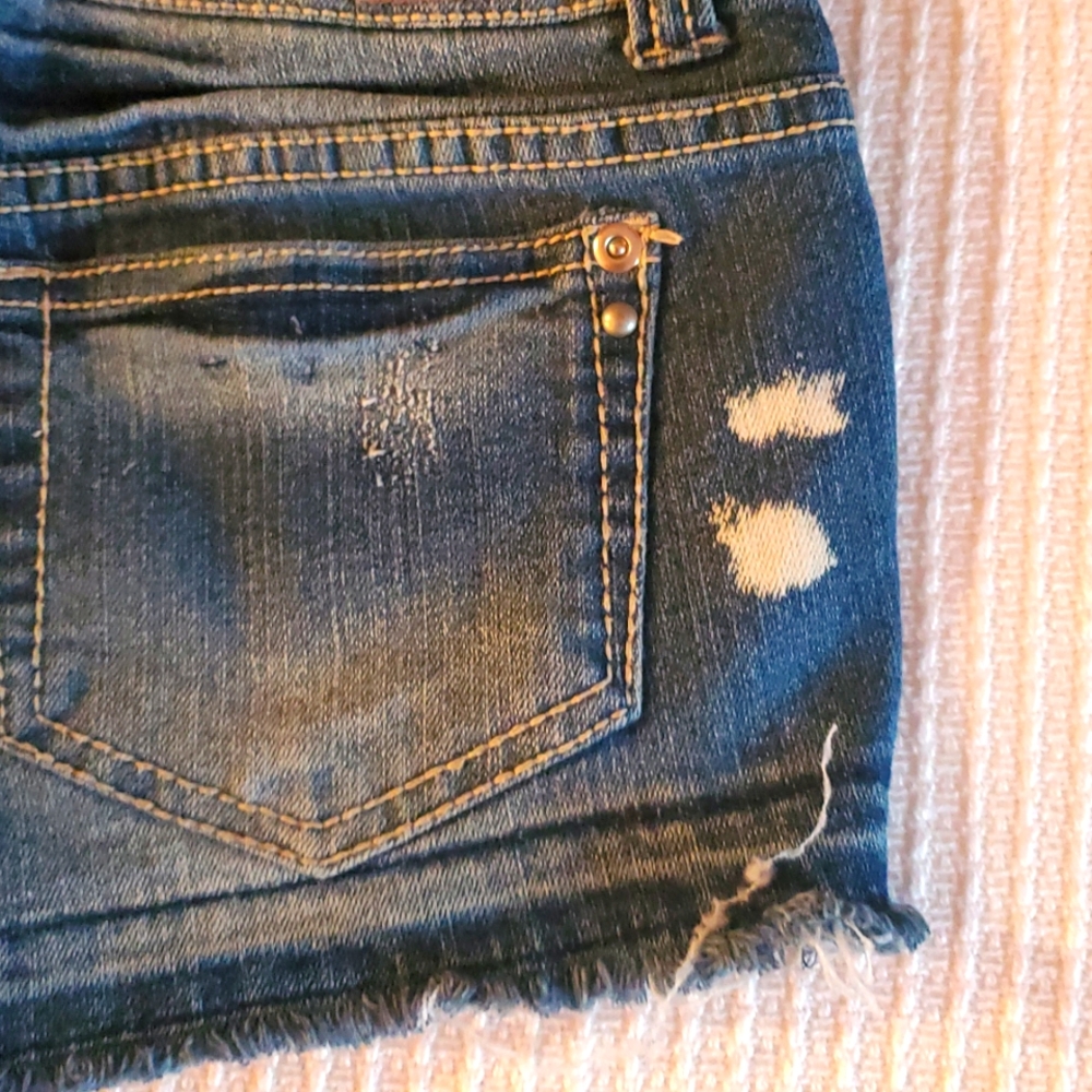 Paris Blues Blue Denim Women's Jean Shorts - Picture 5 of 7